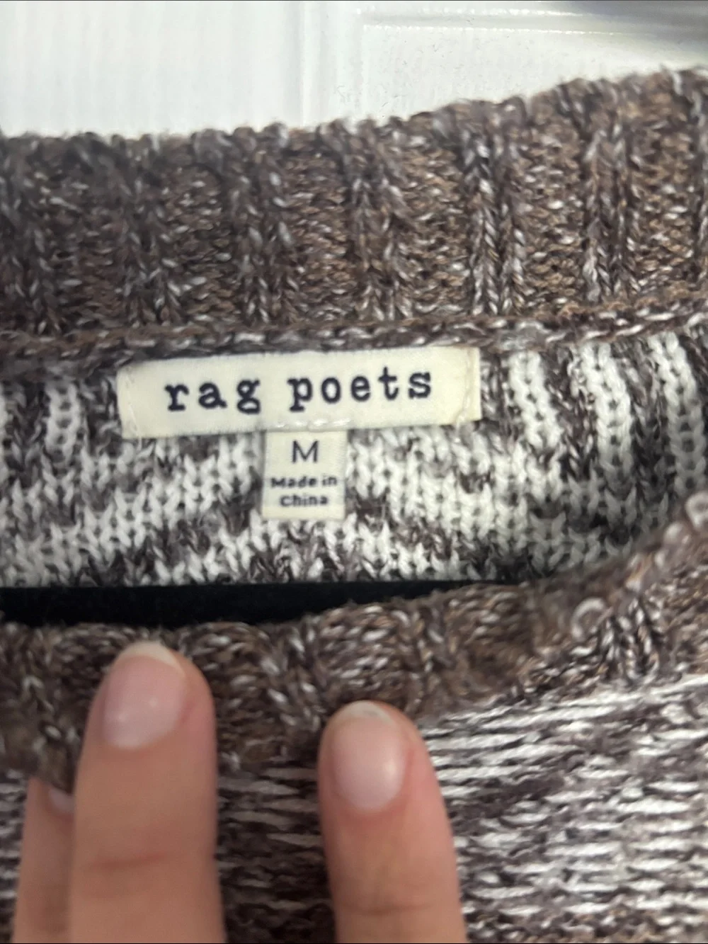 Brown Stripe Knit Sweater